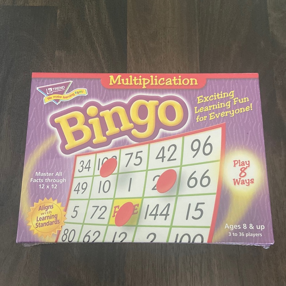 TREND multiplication BINGO educational fun! NEW NEVER OPENED
